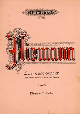 2 Kleine Sonaten für Klavier zu 2 Händen