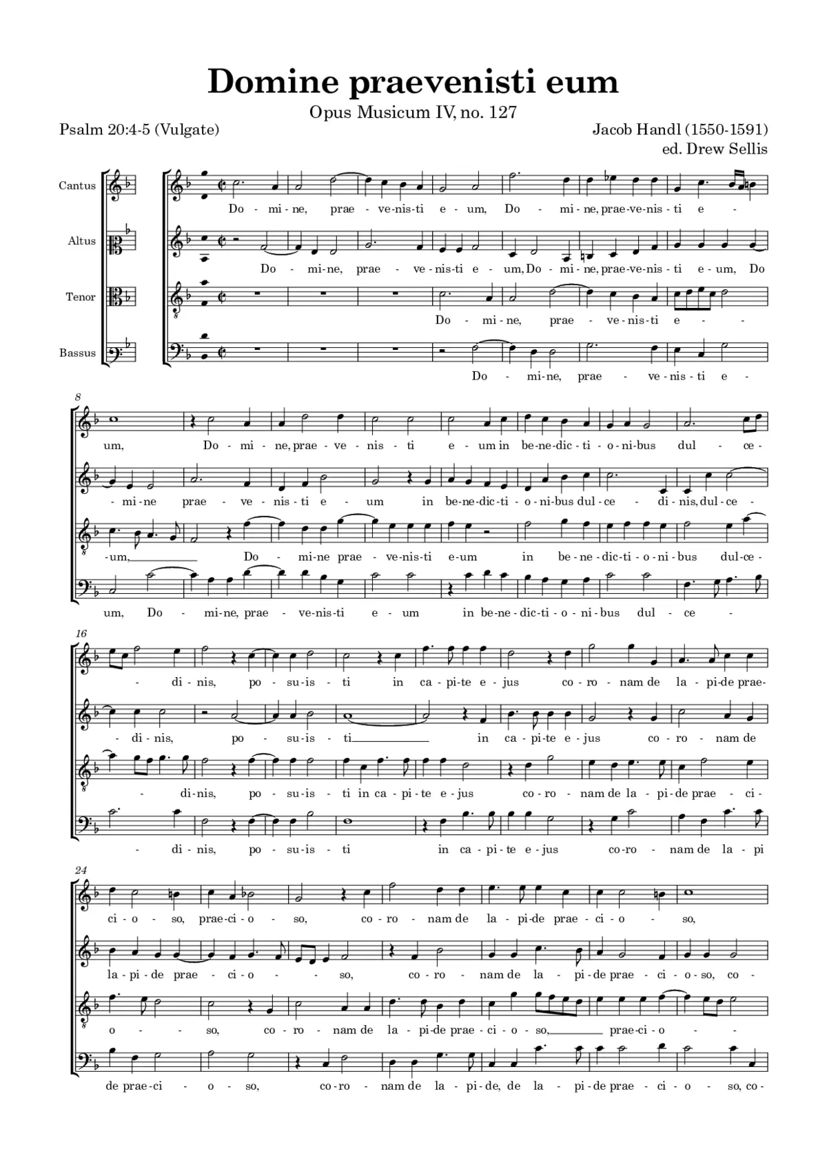 Domine praevenisti eum - Page 1