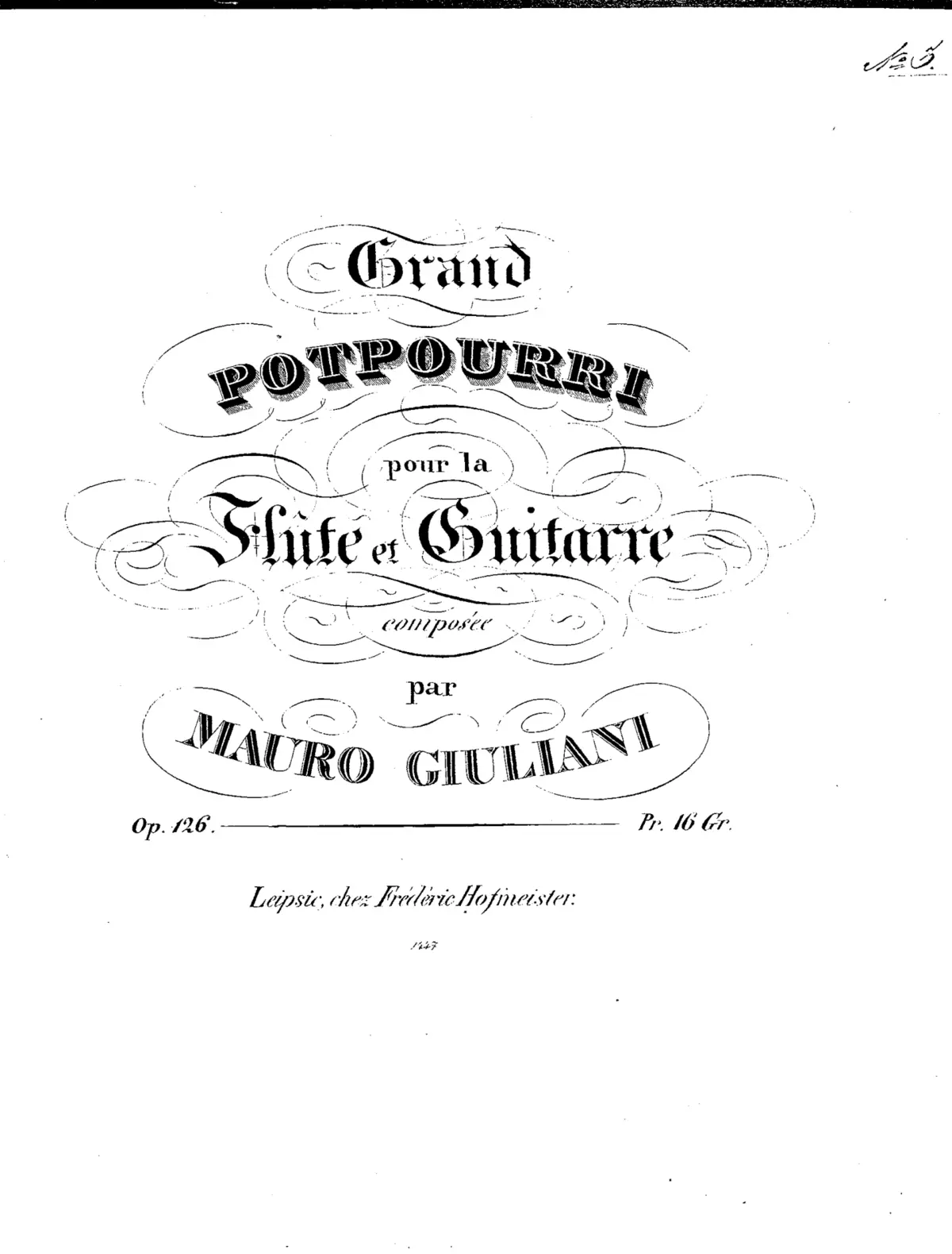 Grand Potpourri for Flute (or Violin) and Guitar - Page 1