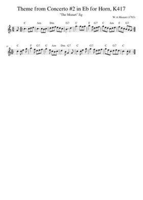 Theme from Concerto 2 in Eb for Horn K417