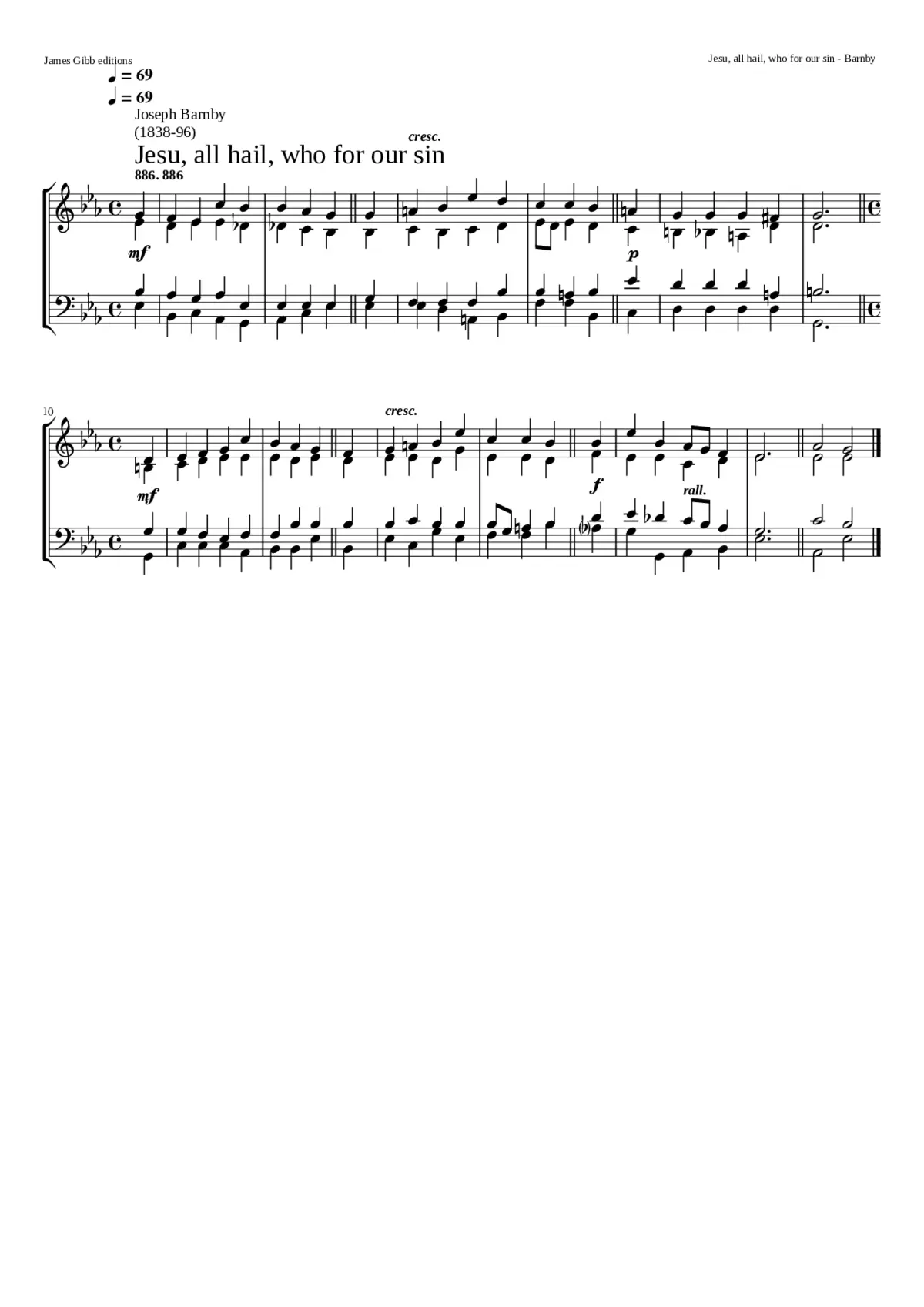 Jesu all hail who for our sin - Page 1