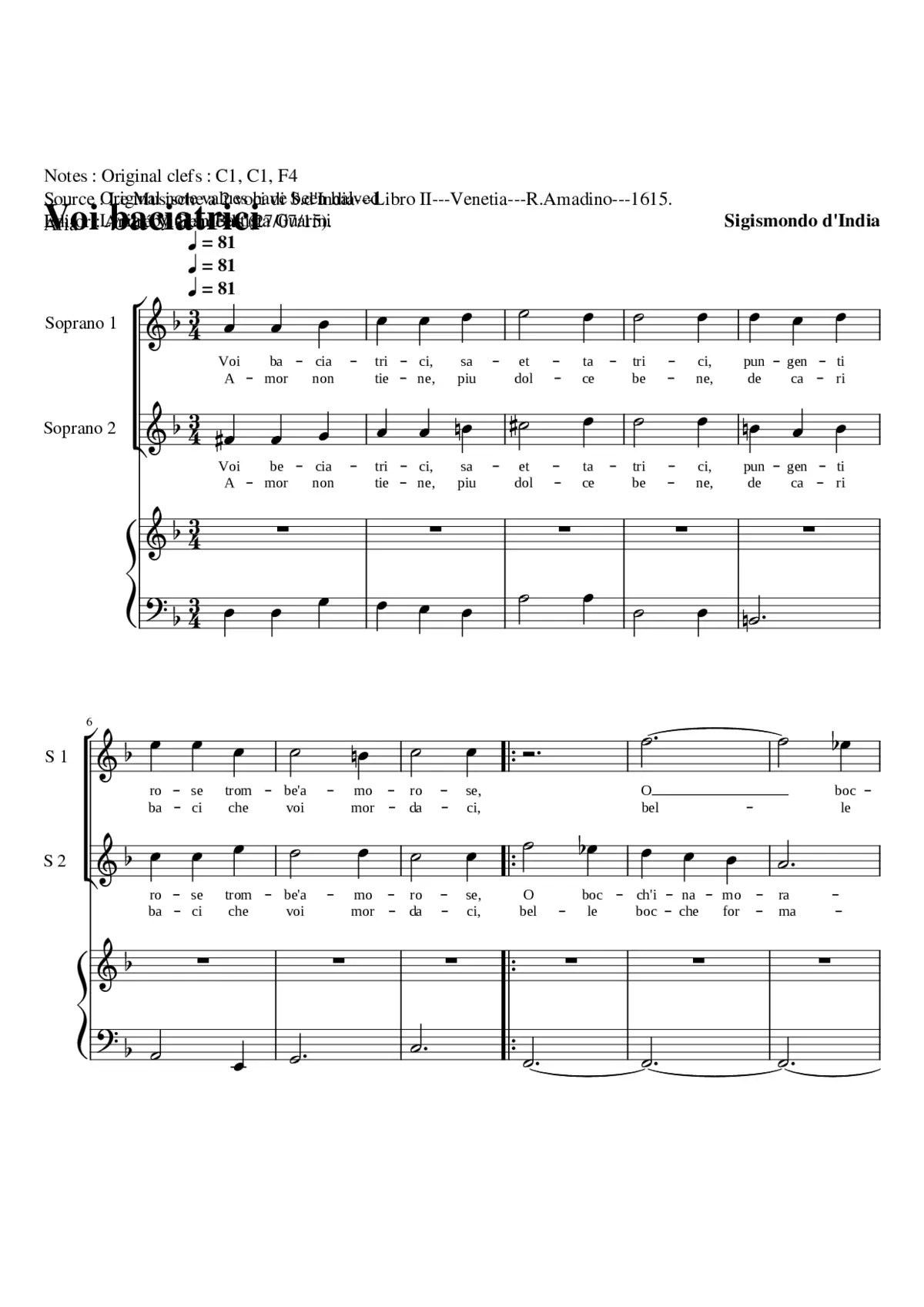 Voi baciatrici - Page 1