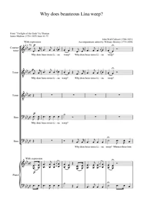 Why does beauteous Lina weep?