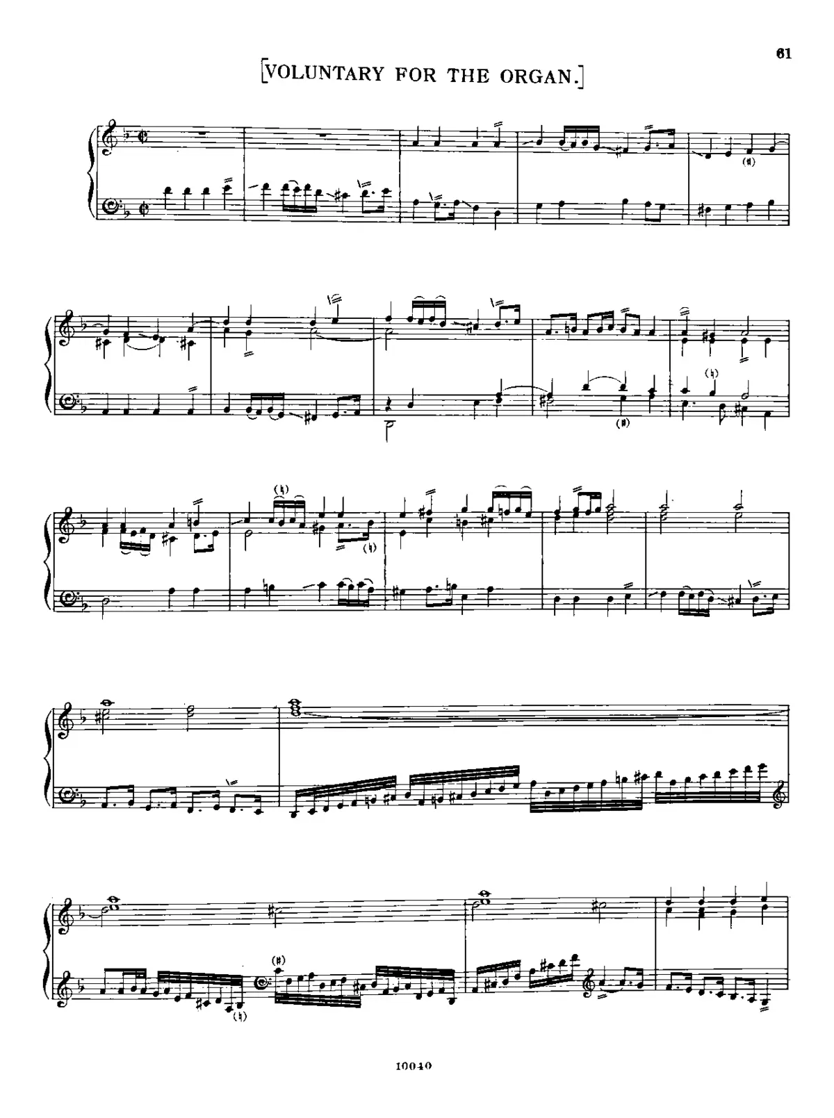 Voluntary in D minor - Page 1