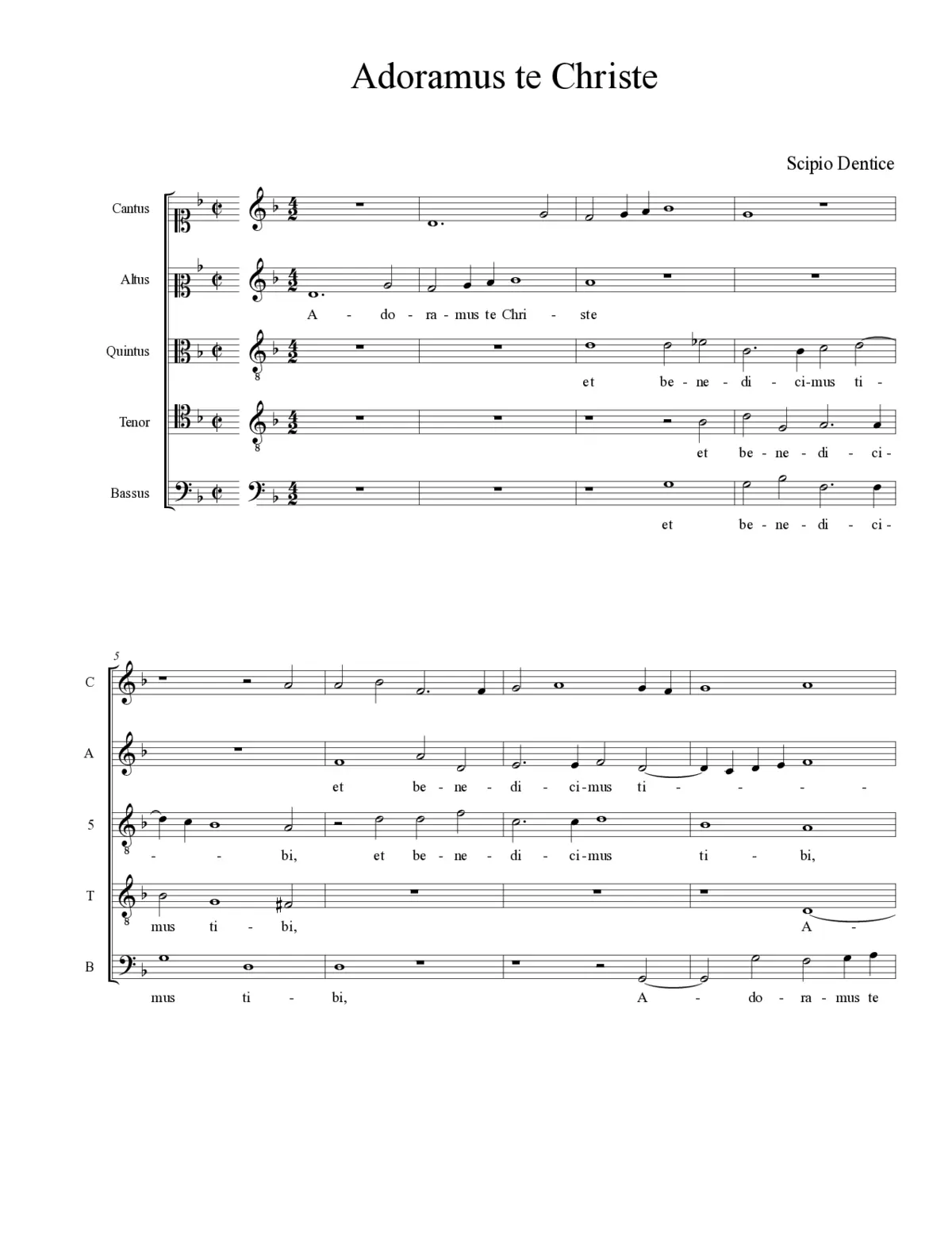 Adoramus te Christe - Page 1