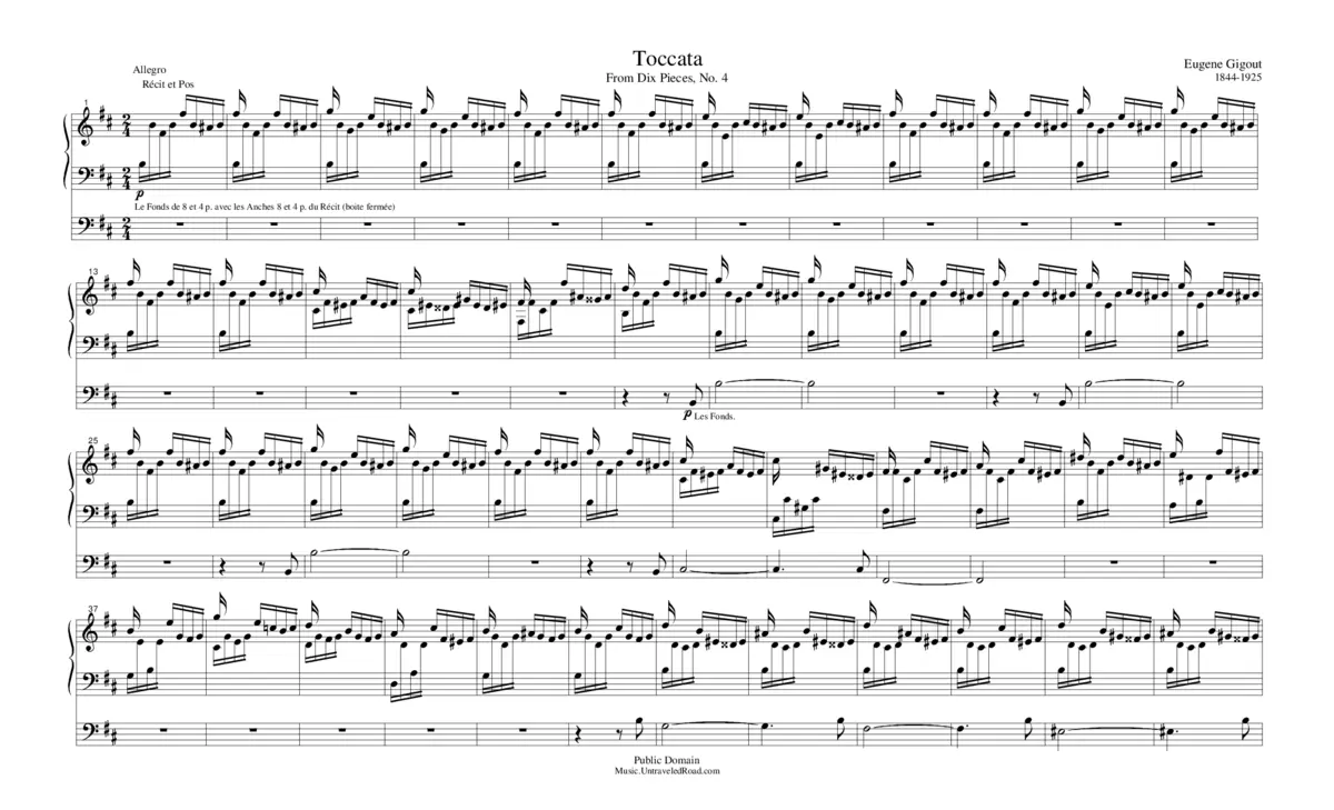 Dix Pieces pour orgue - Page 1