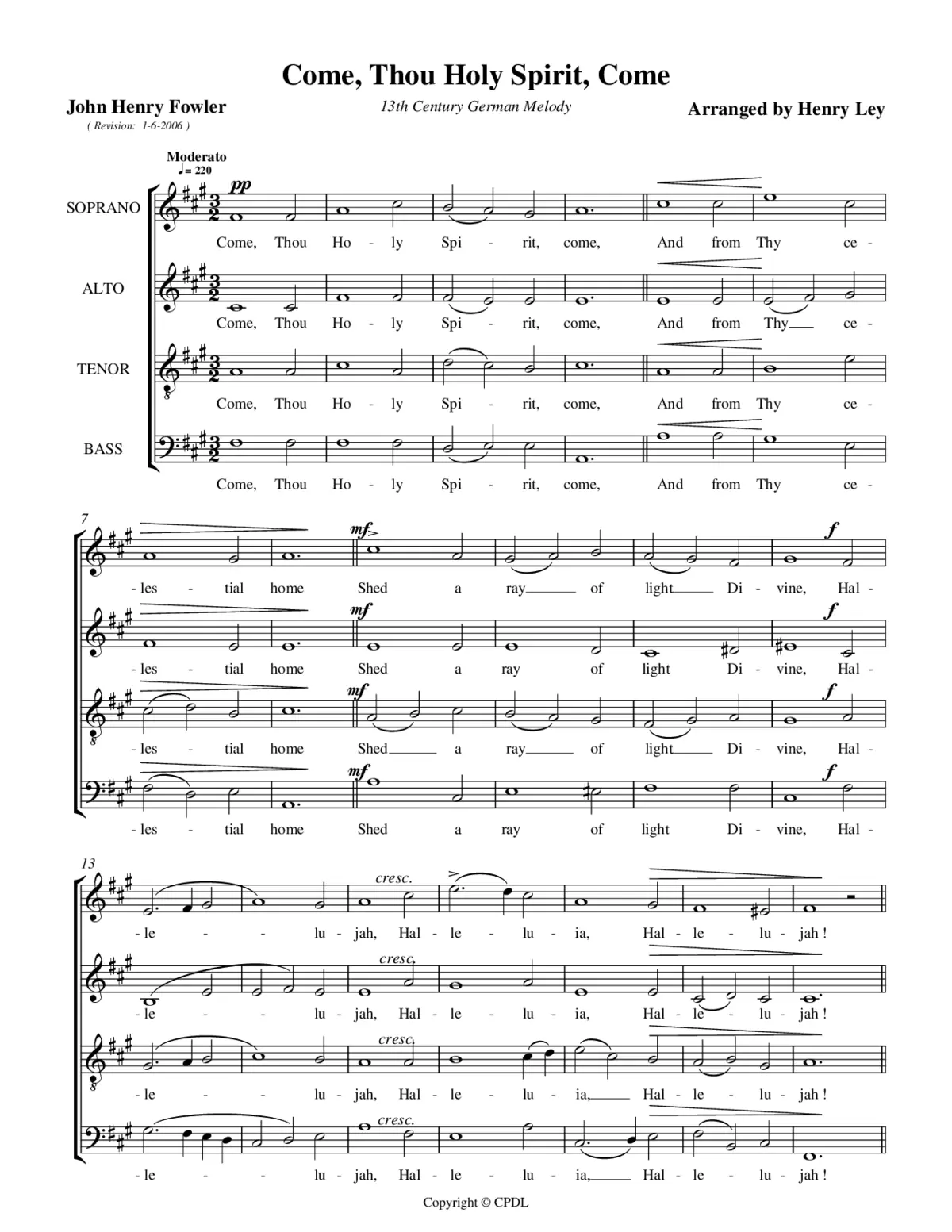 Come, Thou Holy Spirit - Page 1