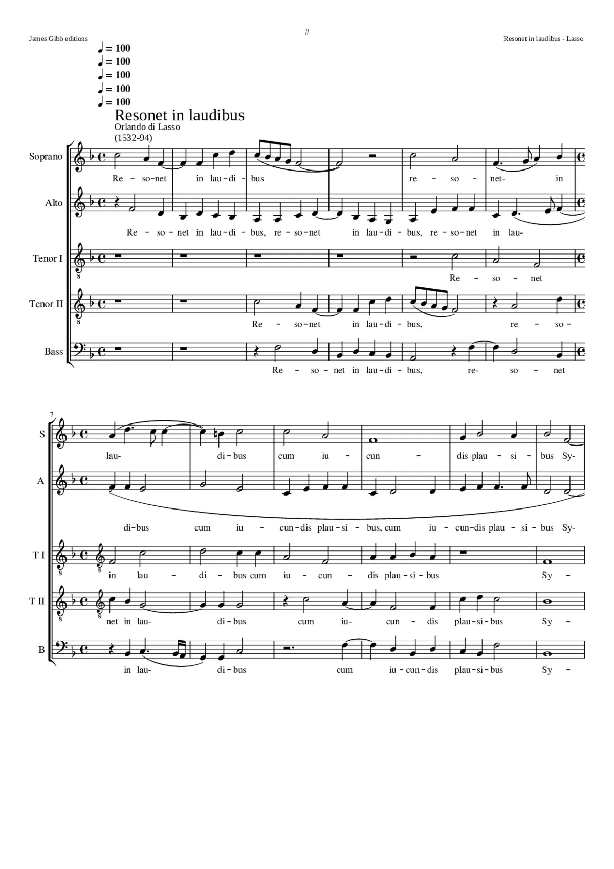 Resonet in laudibus - Page 1
