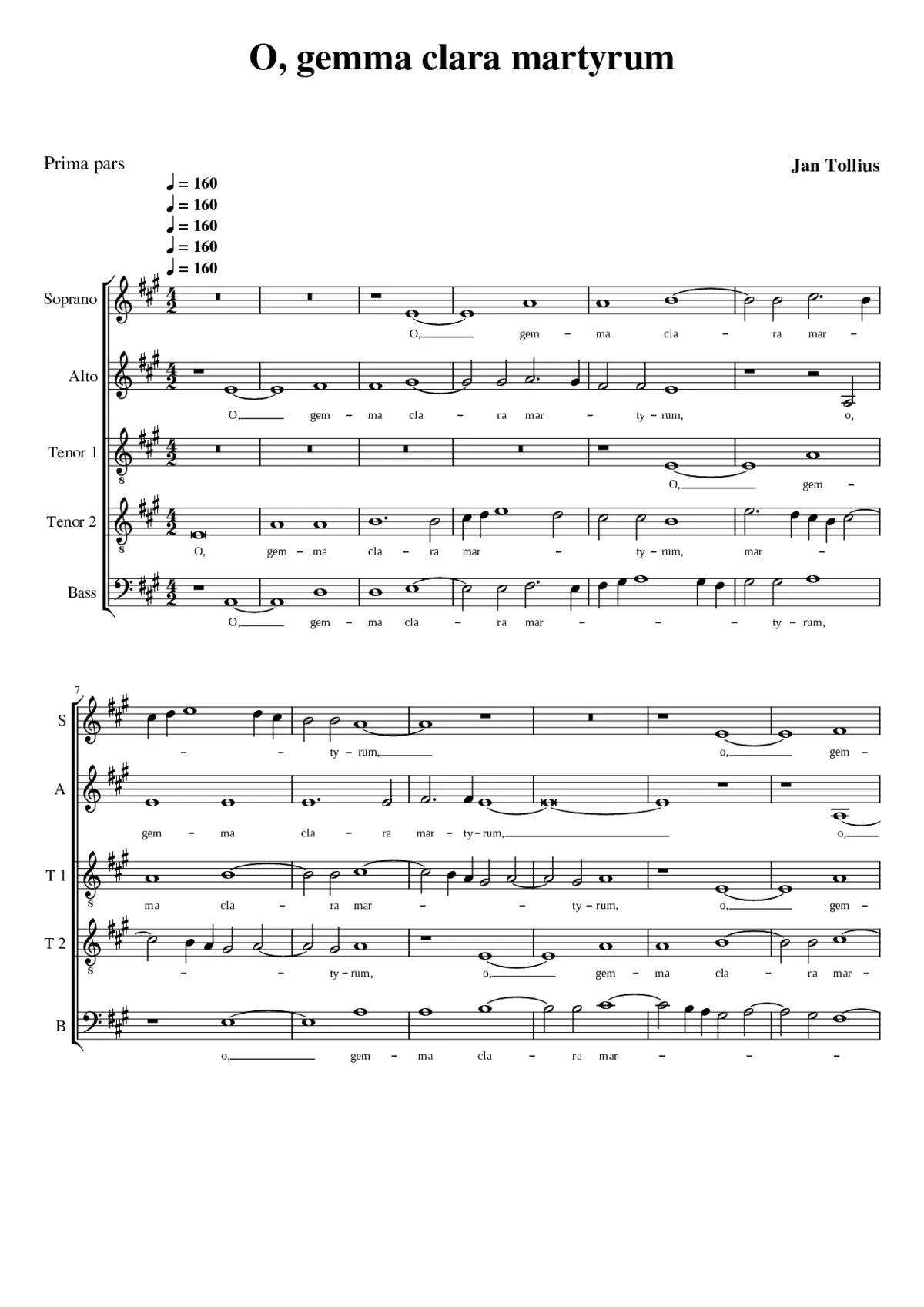 O gemma clara martyrum - Page 1