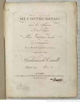 6 Contre-danses avec les Figures et 3 Valses