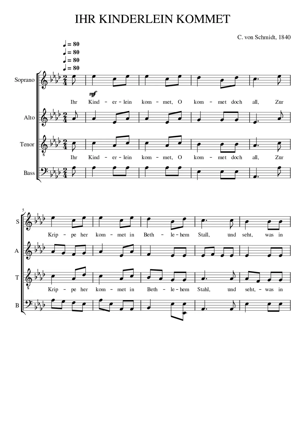 Ihr Kinderlein kommet - Page 1