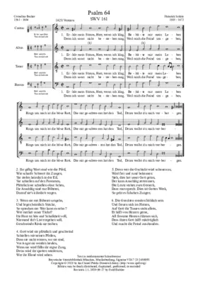 Erhör mein Stimm, Herr, wenn ich klag, SWV 161