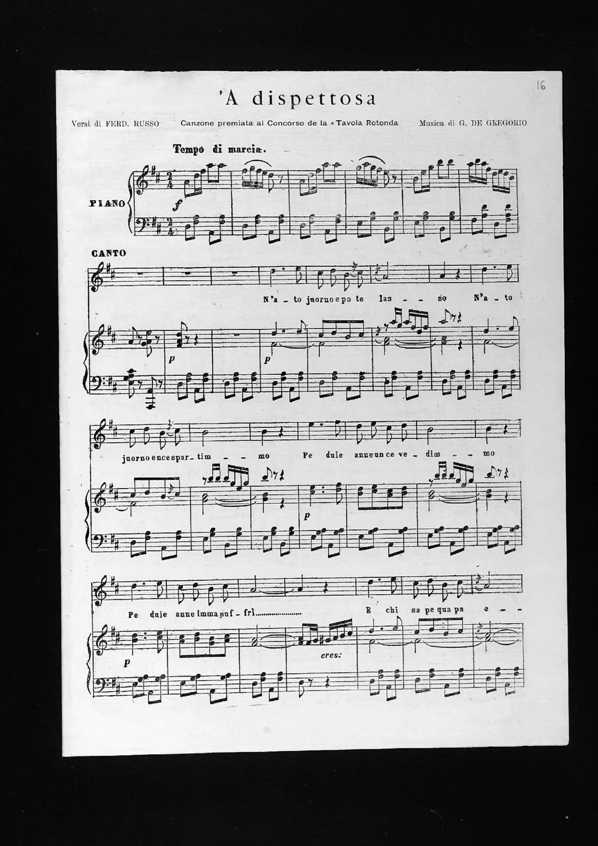 'A spartenza - Page 1