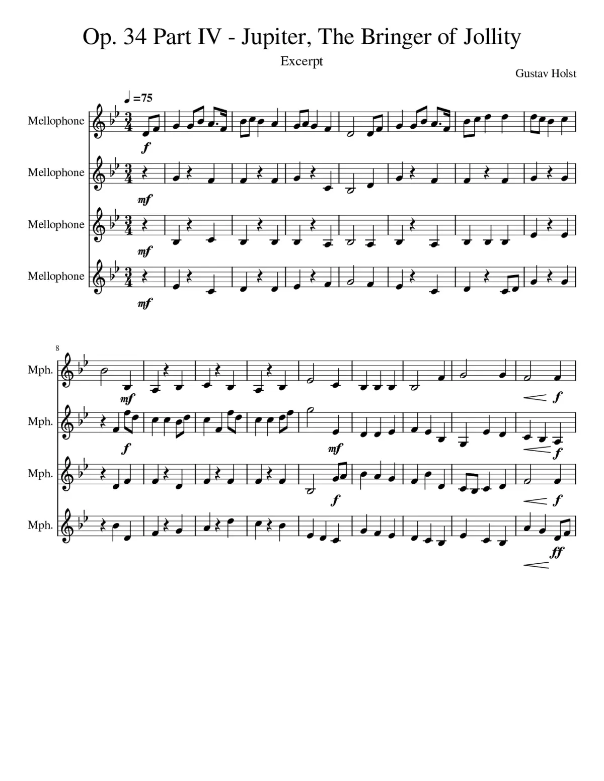 The Planets Op.32 - Page 1