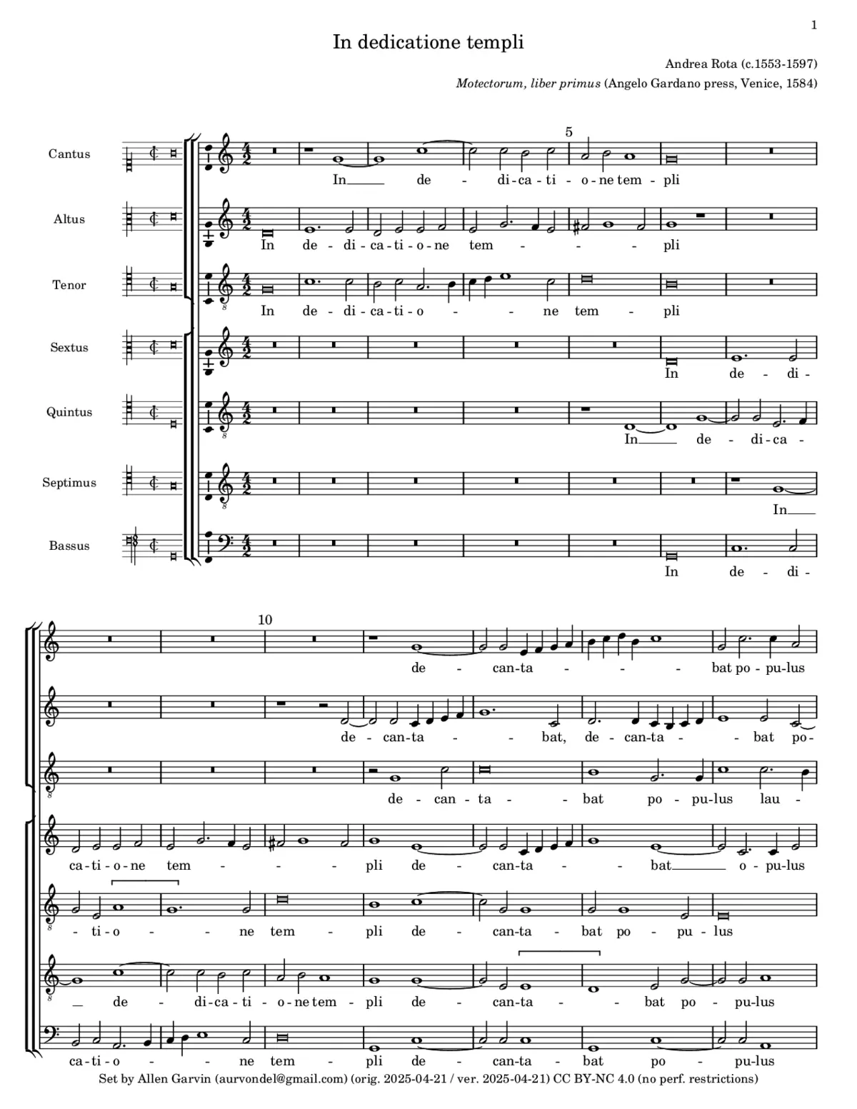 In dedicatione templi a 7 - Page 1