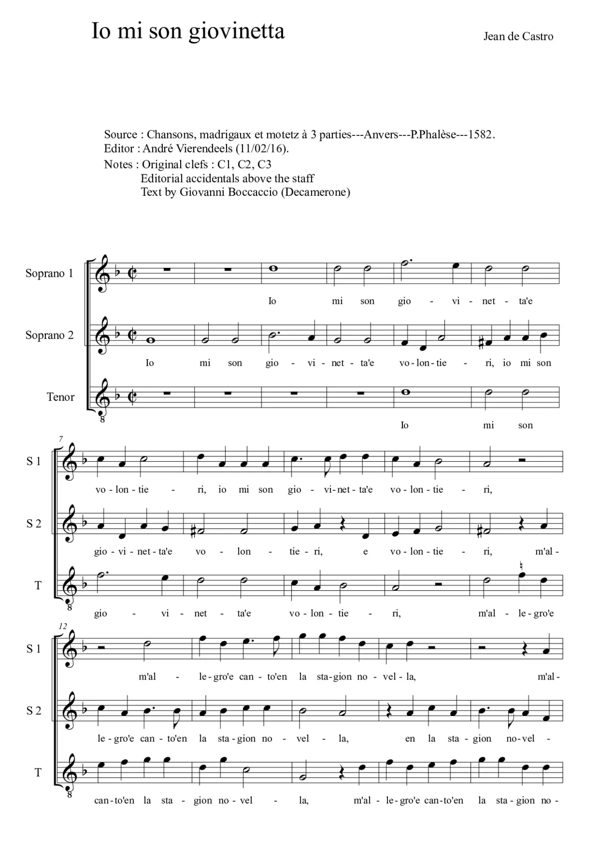 Io mi son giovinetta - Page 1