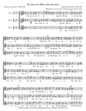 Un lauro mi difese allor dal cielo