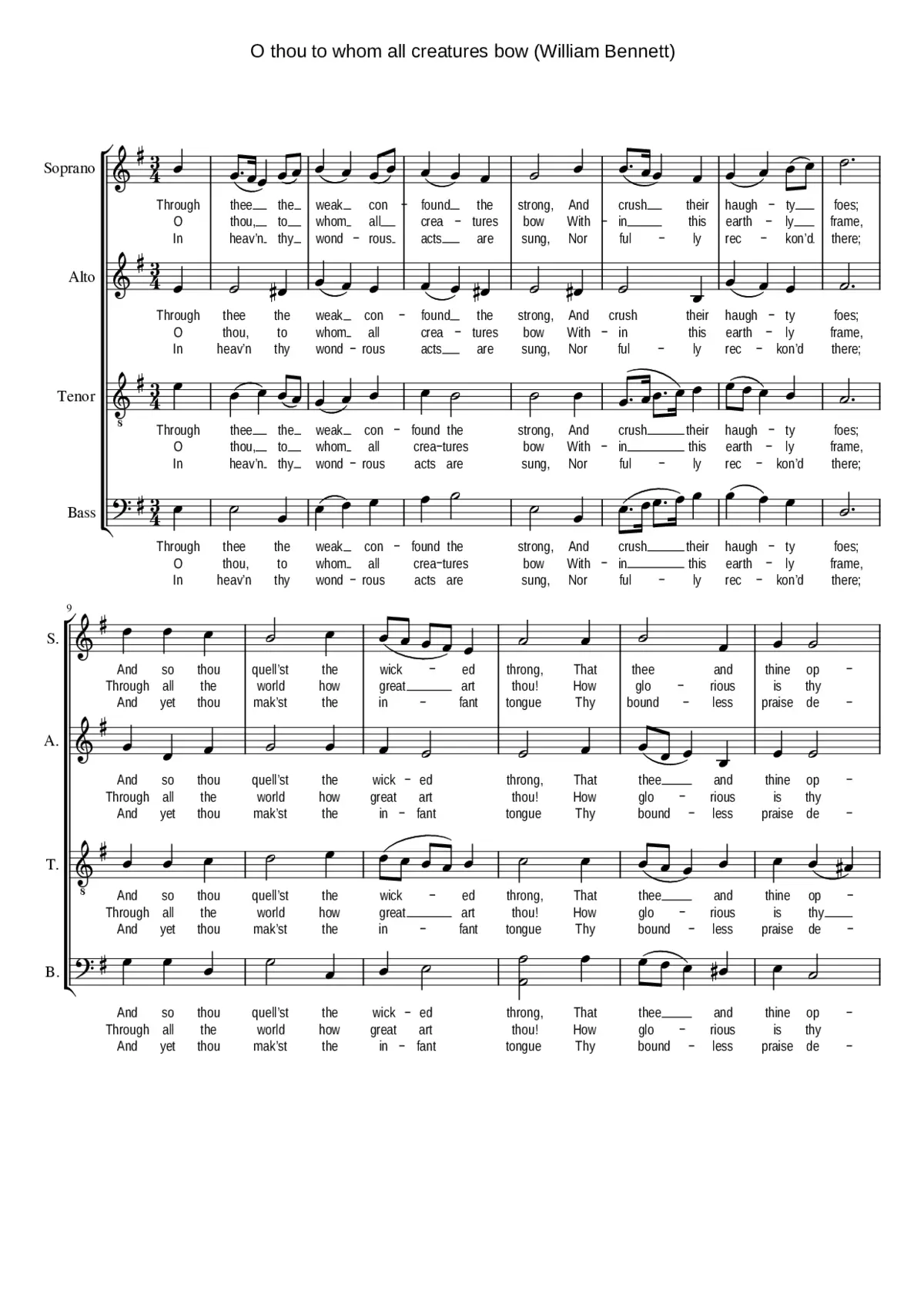 O thou to whom all creatures bow - Page 1