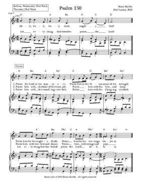 Psalm 150 for Cantor/organ