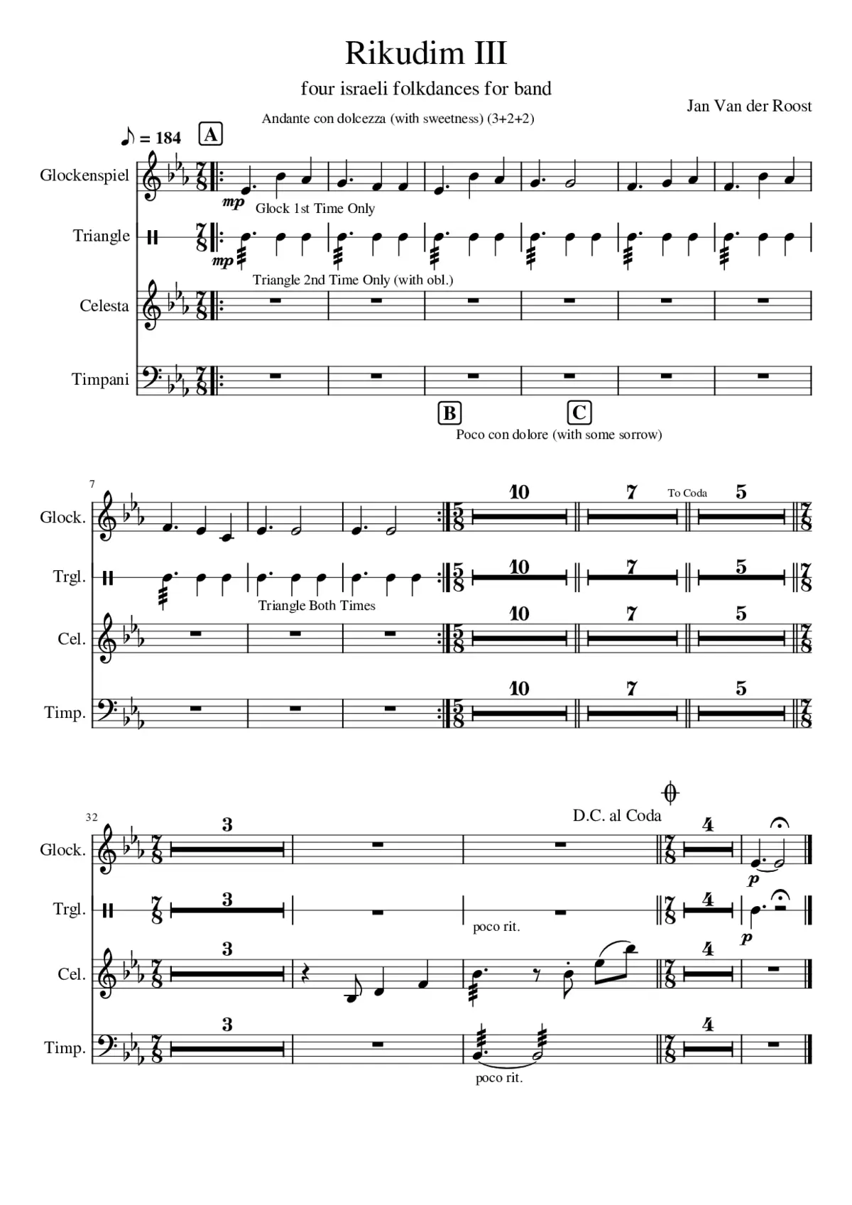 Rikudim III Percussion - Page 1