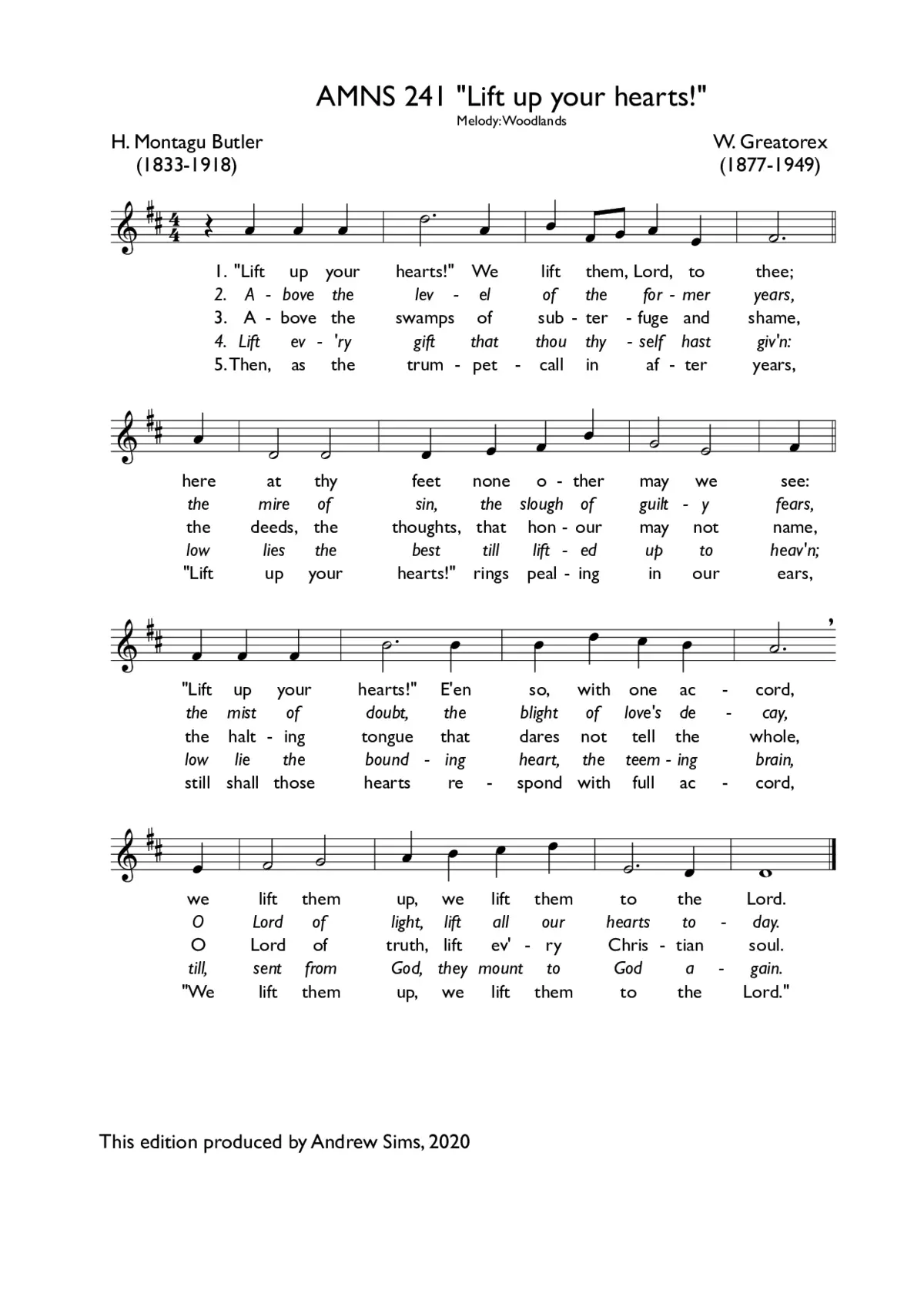 "Lift up your hearts!" - Page 1