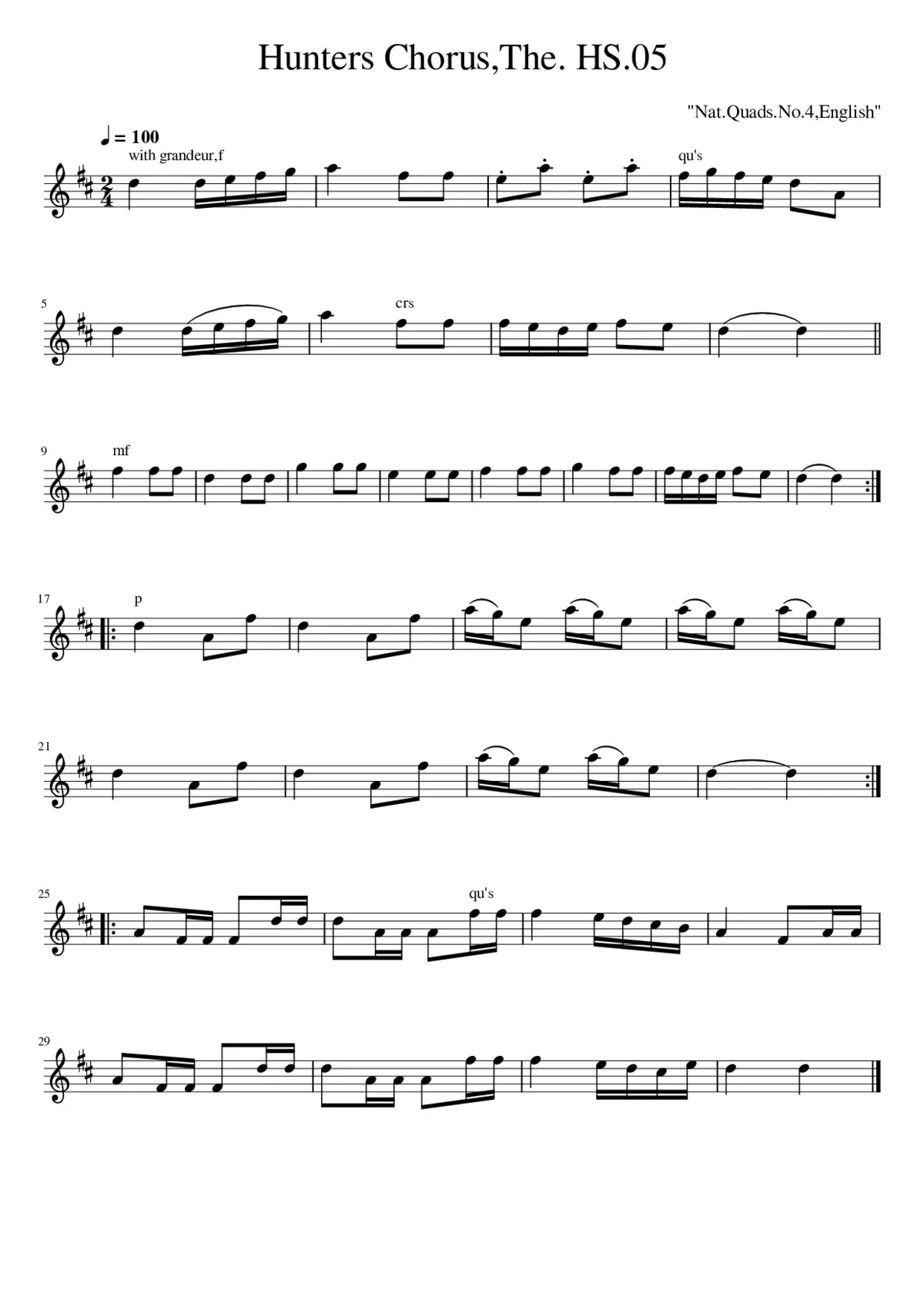 Hunters Chorus to Der Friechuzt TS.212 - Page 1