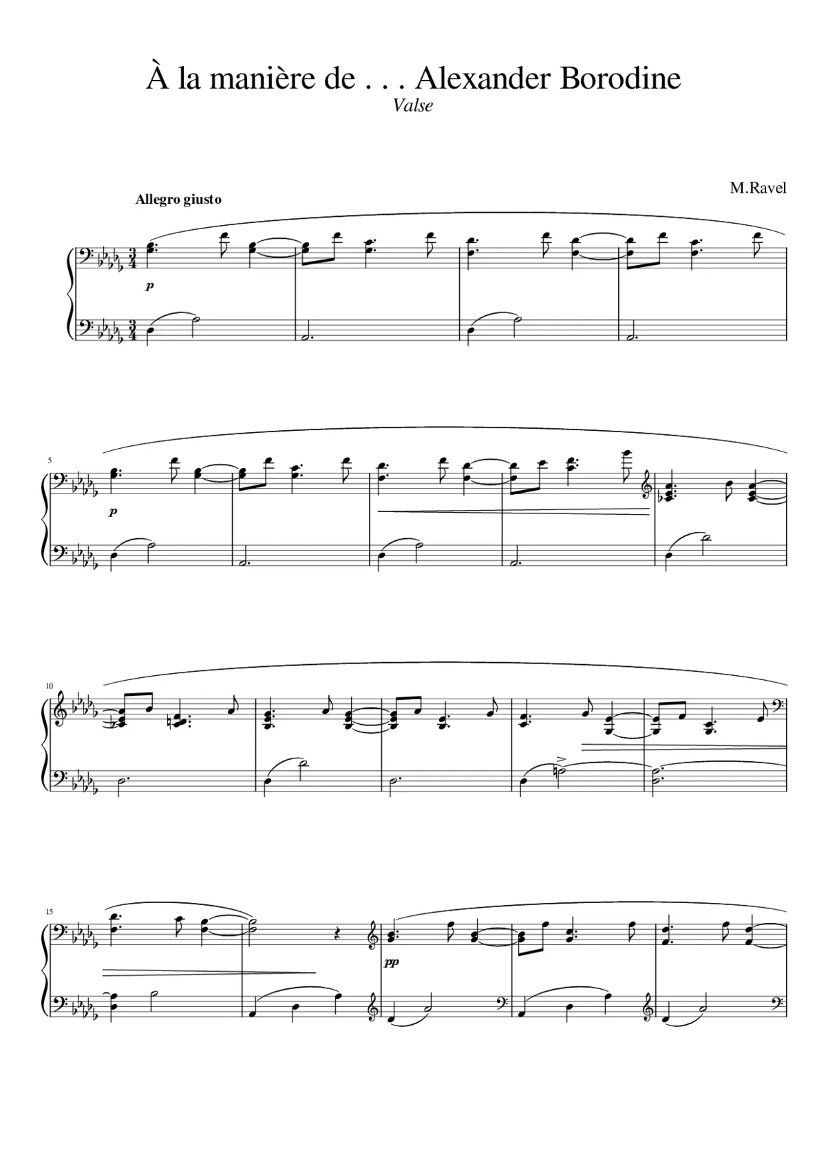 À la manière de Borodine - Page 1