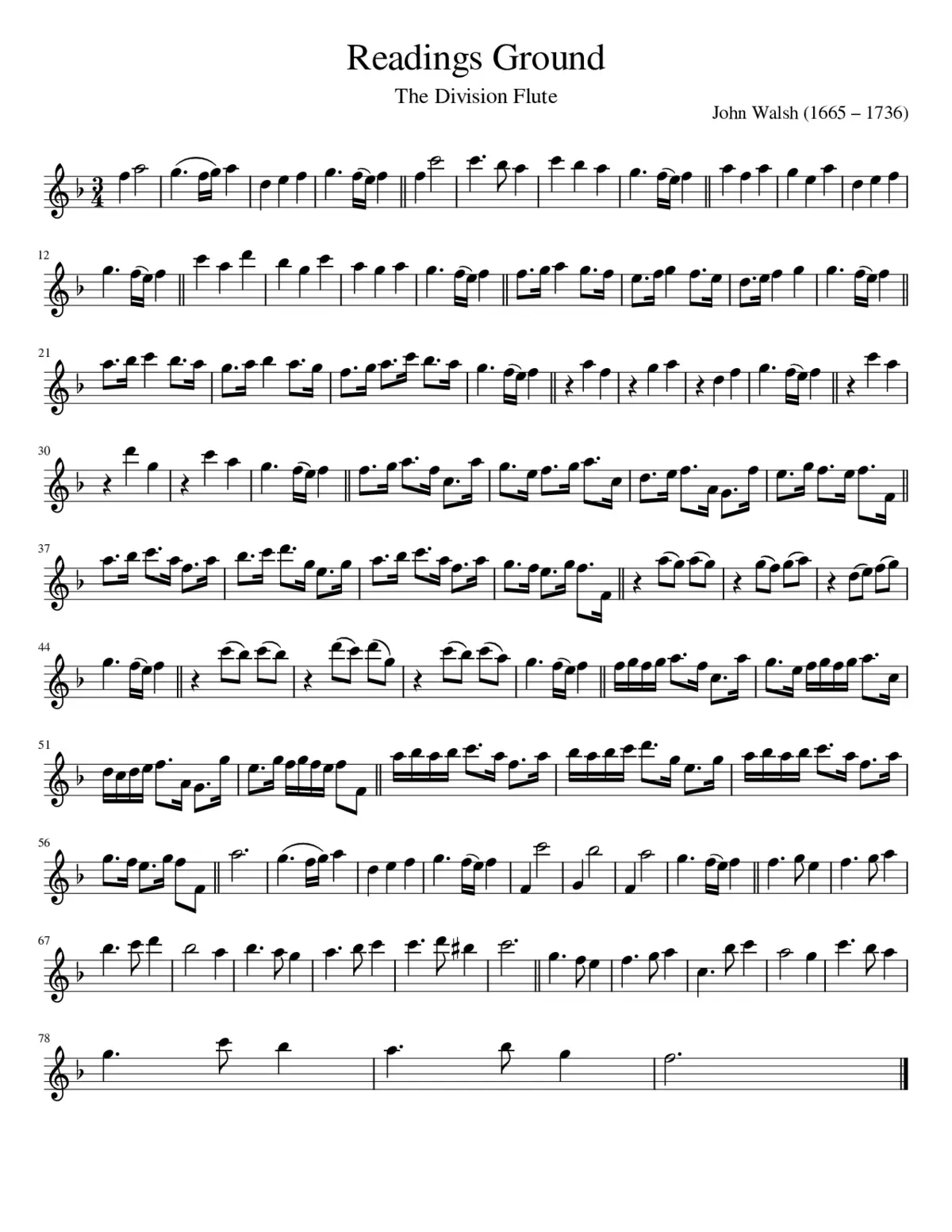 The Division Flute - Page 1