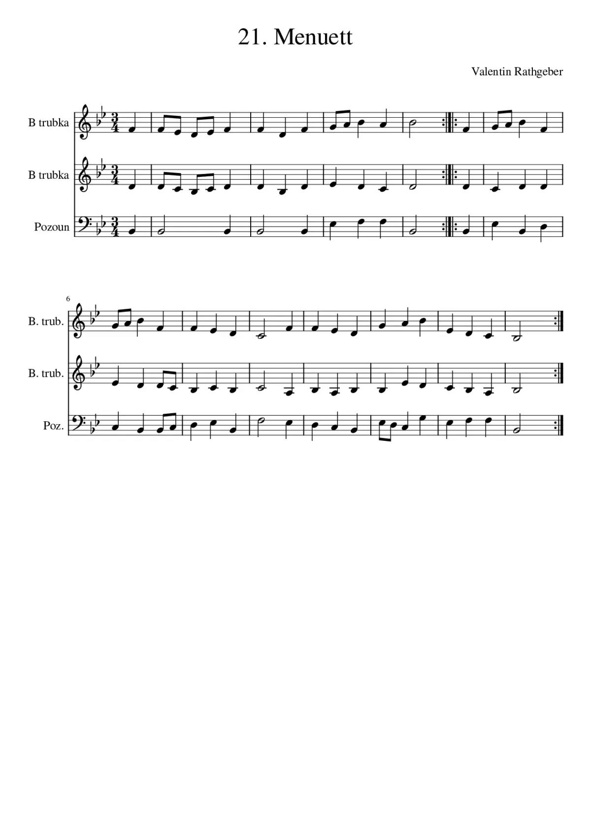 21 Menuett - Page 1
