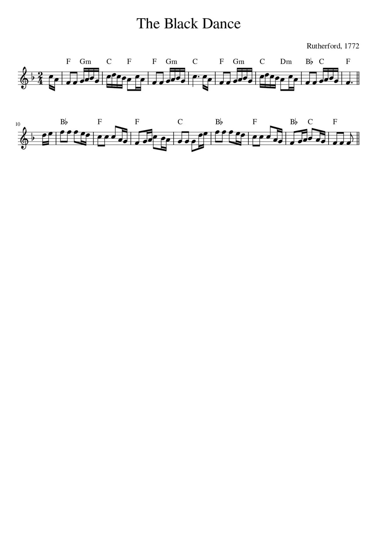 The Black Dance - Page 1