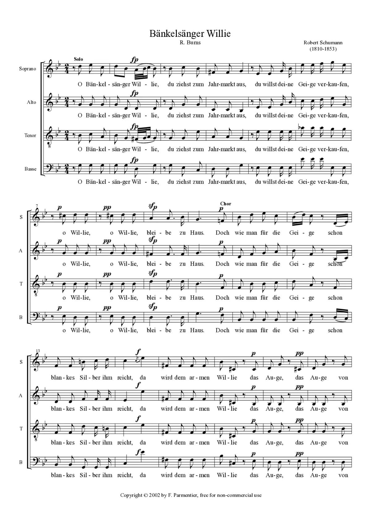 Bänkelsänger Willie, op. 146 no. 2 - Page 1