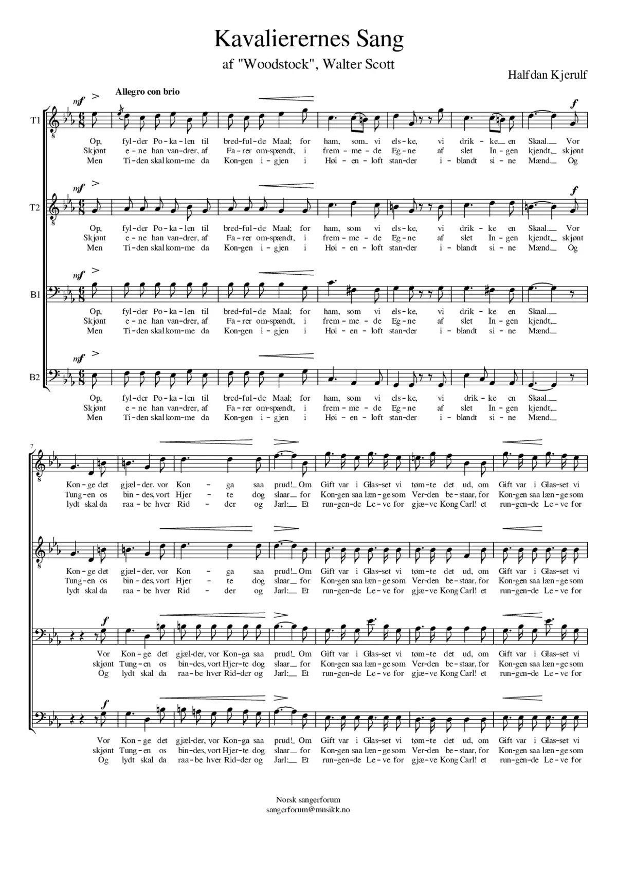 Kavalierernes Sang - Page 1