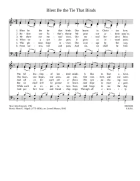 Blest Be the Tie That Binds