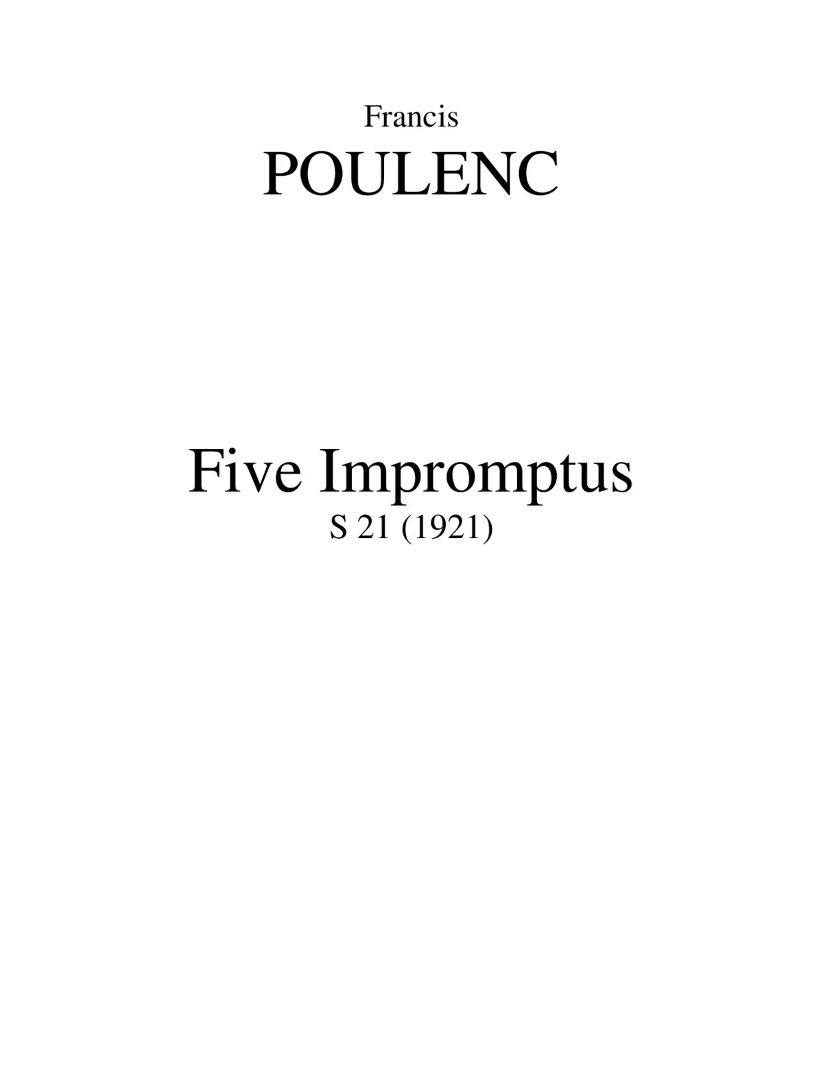 Impromptus - Page 1