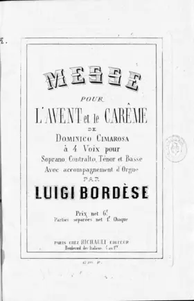 Messe pour l'Avent et le Carême