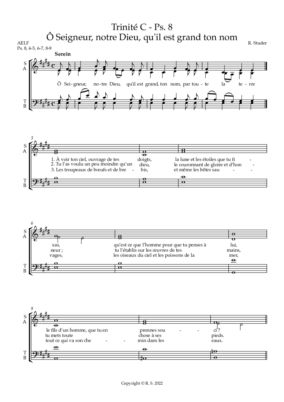 C - Trinité : Psaume et Acclamation - Page 1