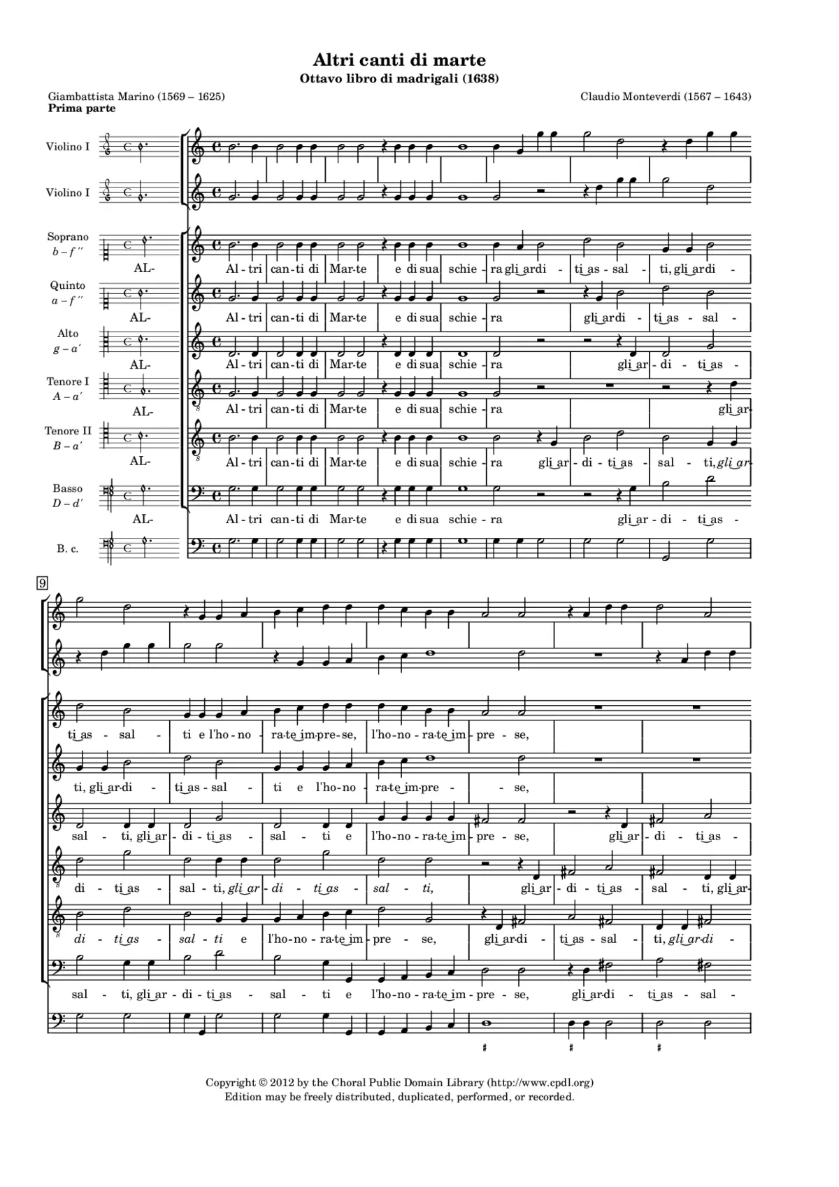 Altri canti di Marte / Due belli occhi - Page 1