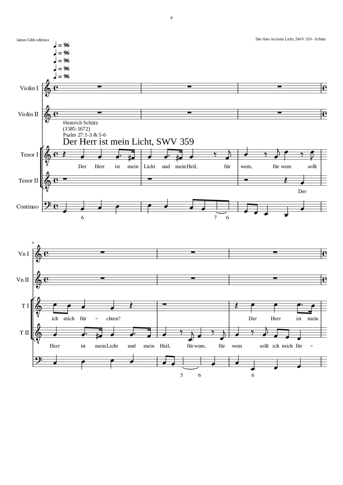 Der Herr ist mein Licht und mein Heil SWV 359 - Page 1