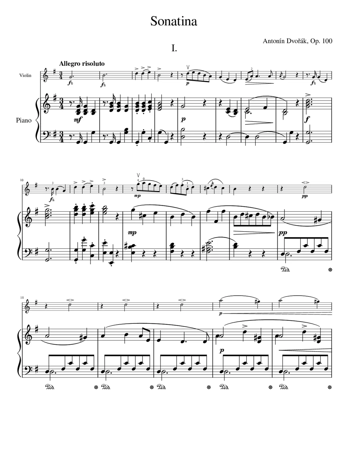 Sonatina Op.100 - Page 1