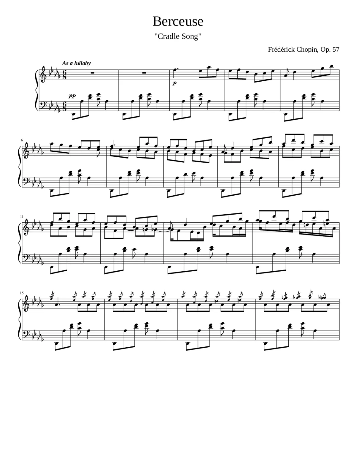 Berceuse Op.57 - Page 1