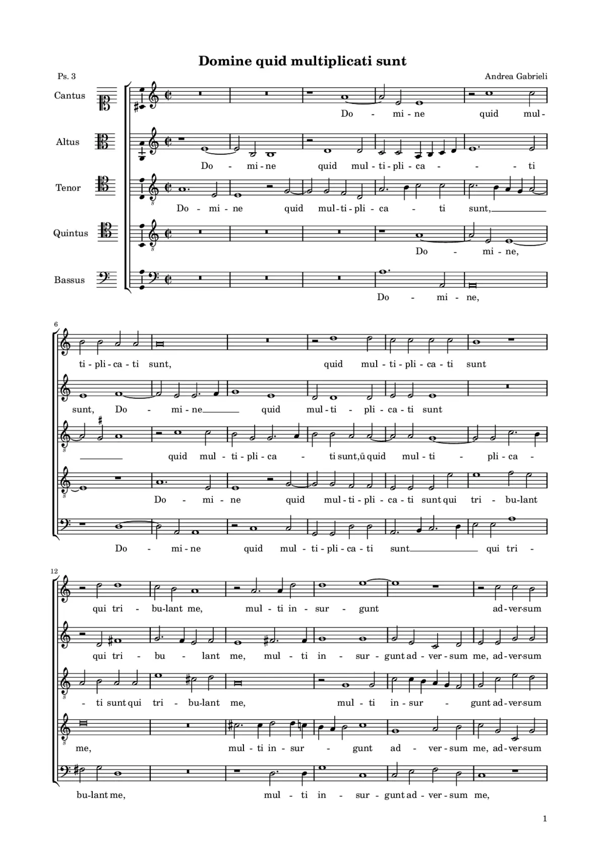 Domine, quid multiplicati - Page 1