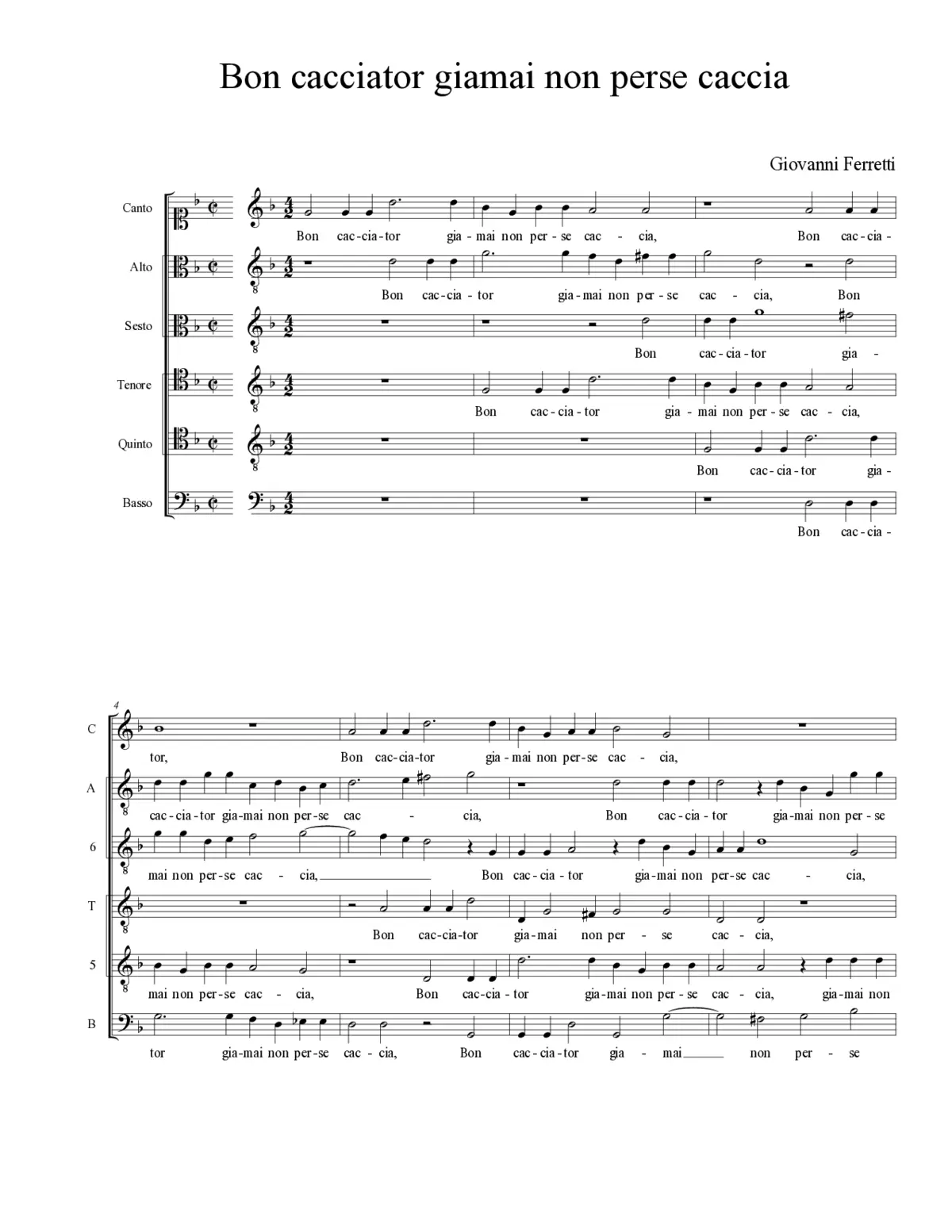 Bon cacciator giamai non perse caccia - Page 1