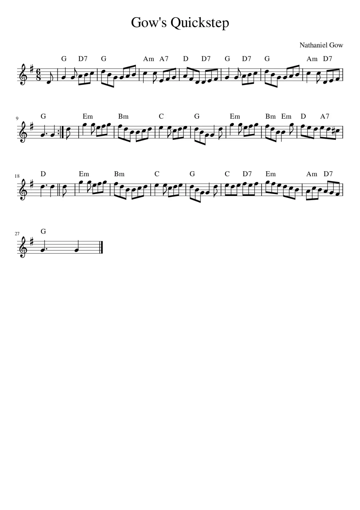 Gow's Quickstep - Page 1