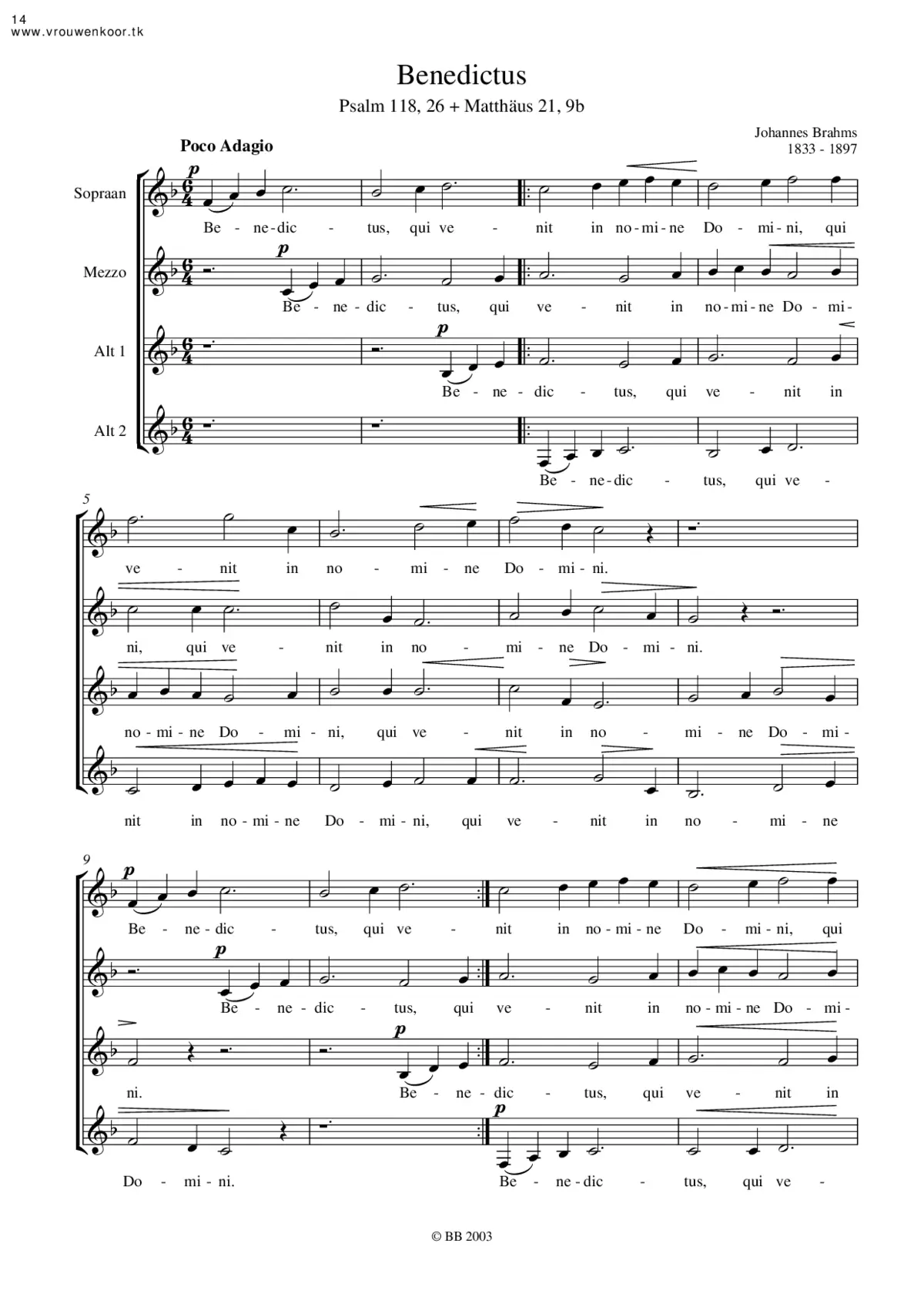 Missa Canonica, WoO 18 - Page 1