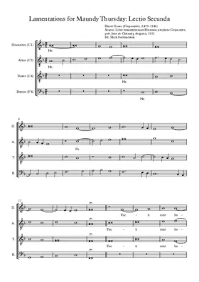 Lamentations for Maundy Thursday, Lesson Two