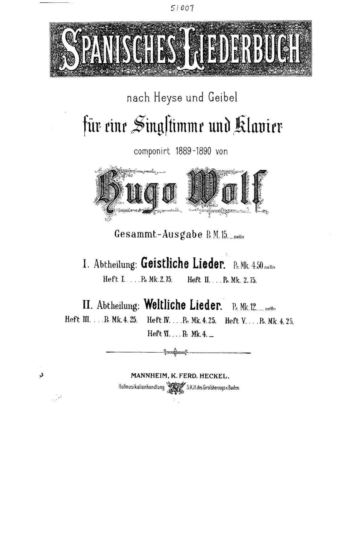 Spanisches Liederbuch - Page 1