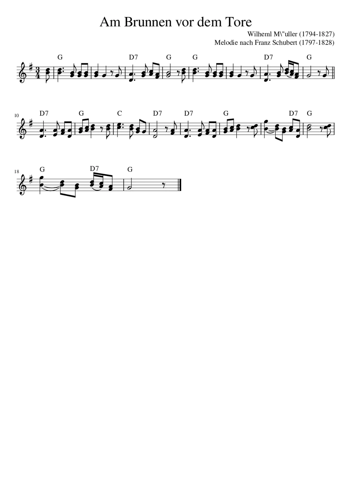 Am Brunnen vor dem Tore - Page 1