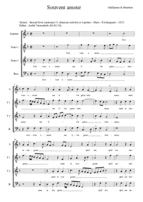 Souvent amour me livre grant tourment
