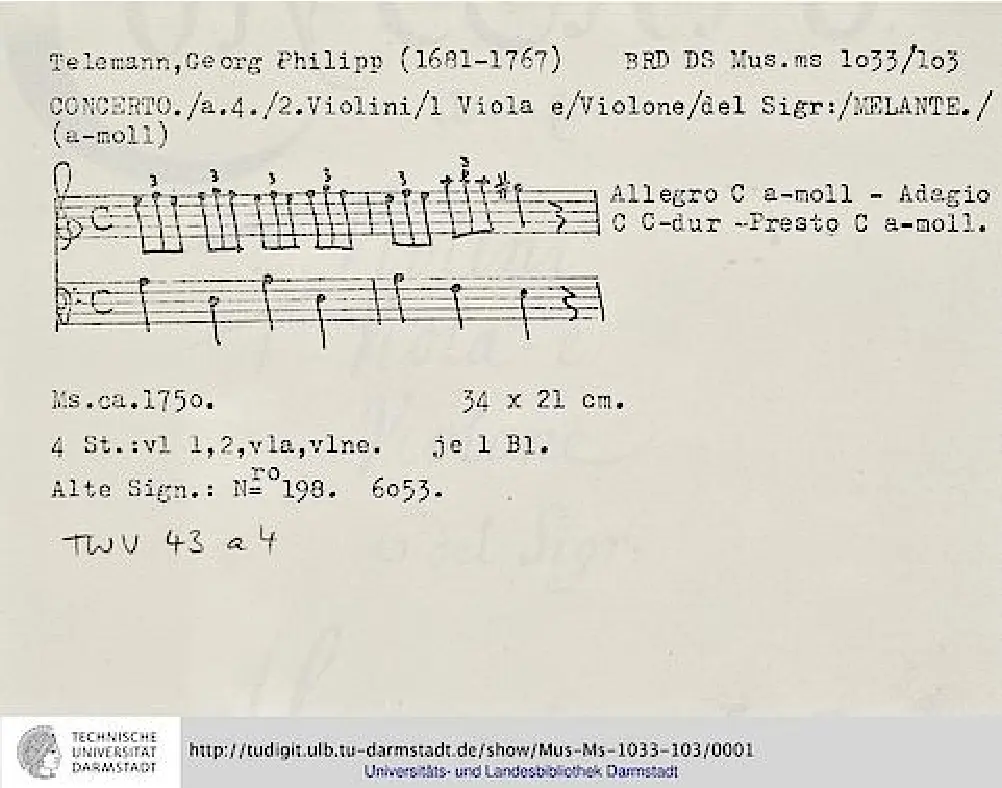 Concerto à 4 - Page 1