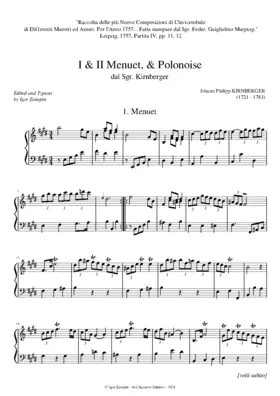 I & II Menuet & Polonoise in E major